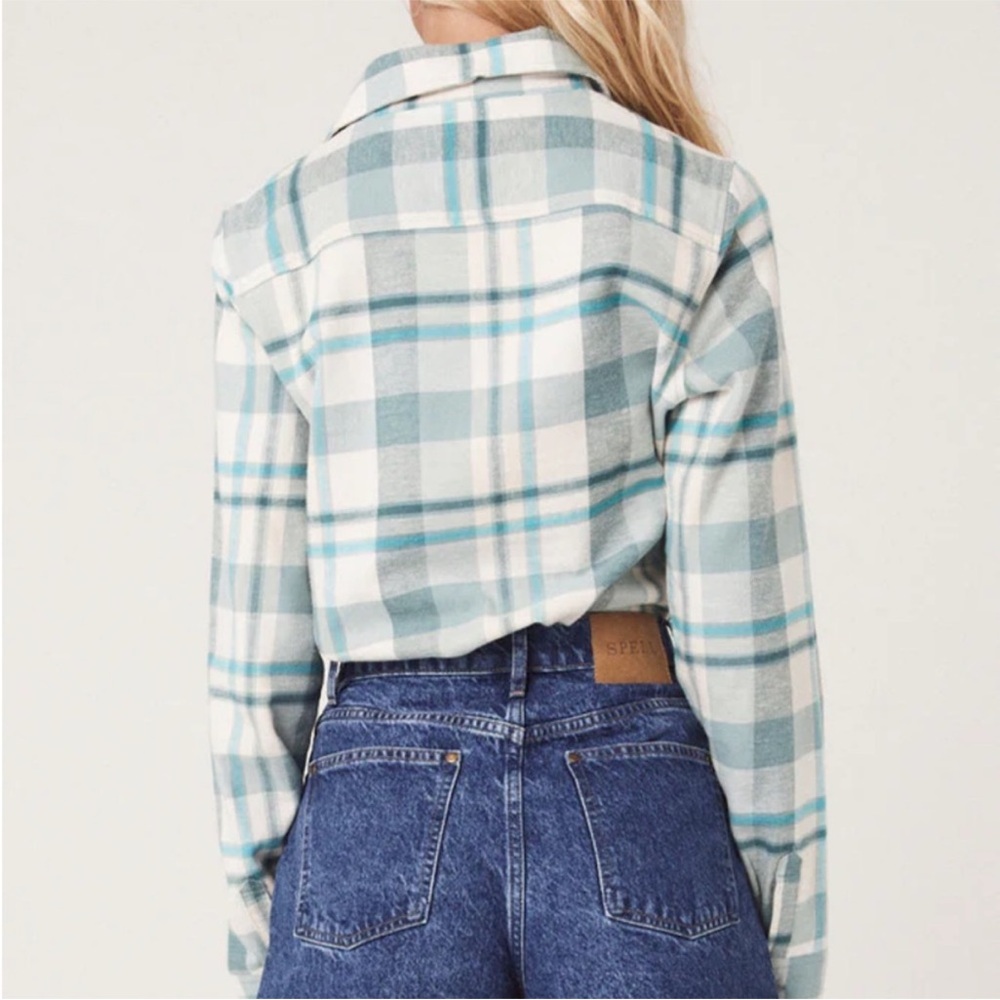 Spell Blue and White Plaid Jacket